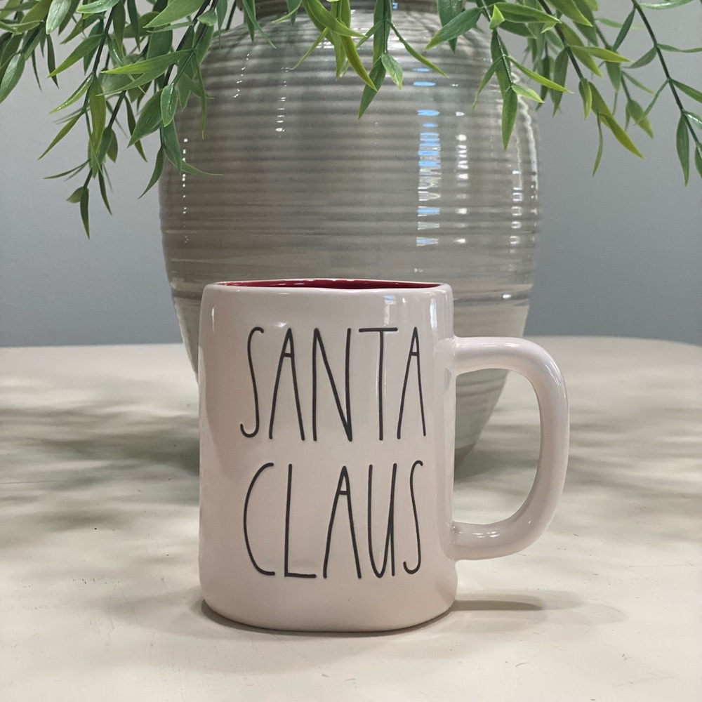 Rae Dunn Santa Claus mug with red interior